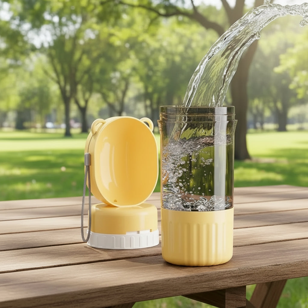 Gamelle Portable pour Chien - Distributeur d'Eau et Nourriture 2 en 1