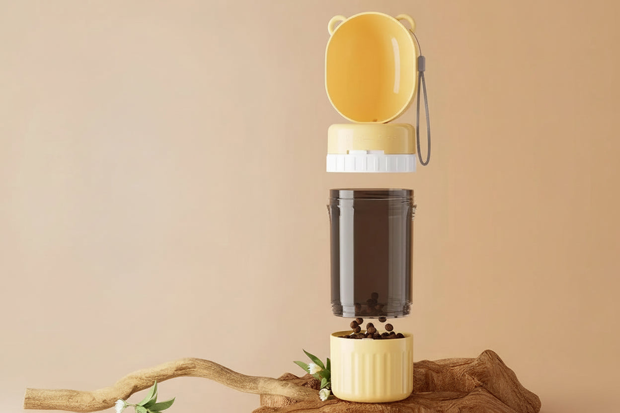 Gamelle Portable pour Chien - Distributeur d'Eau et Nourriture 2 en 1